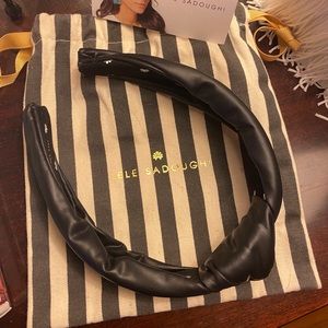 LeLe Sadoughi Leather Headband.